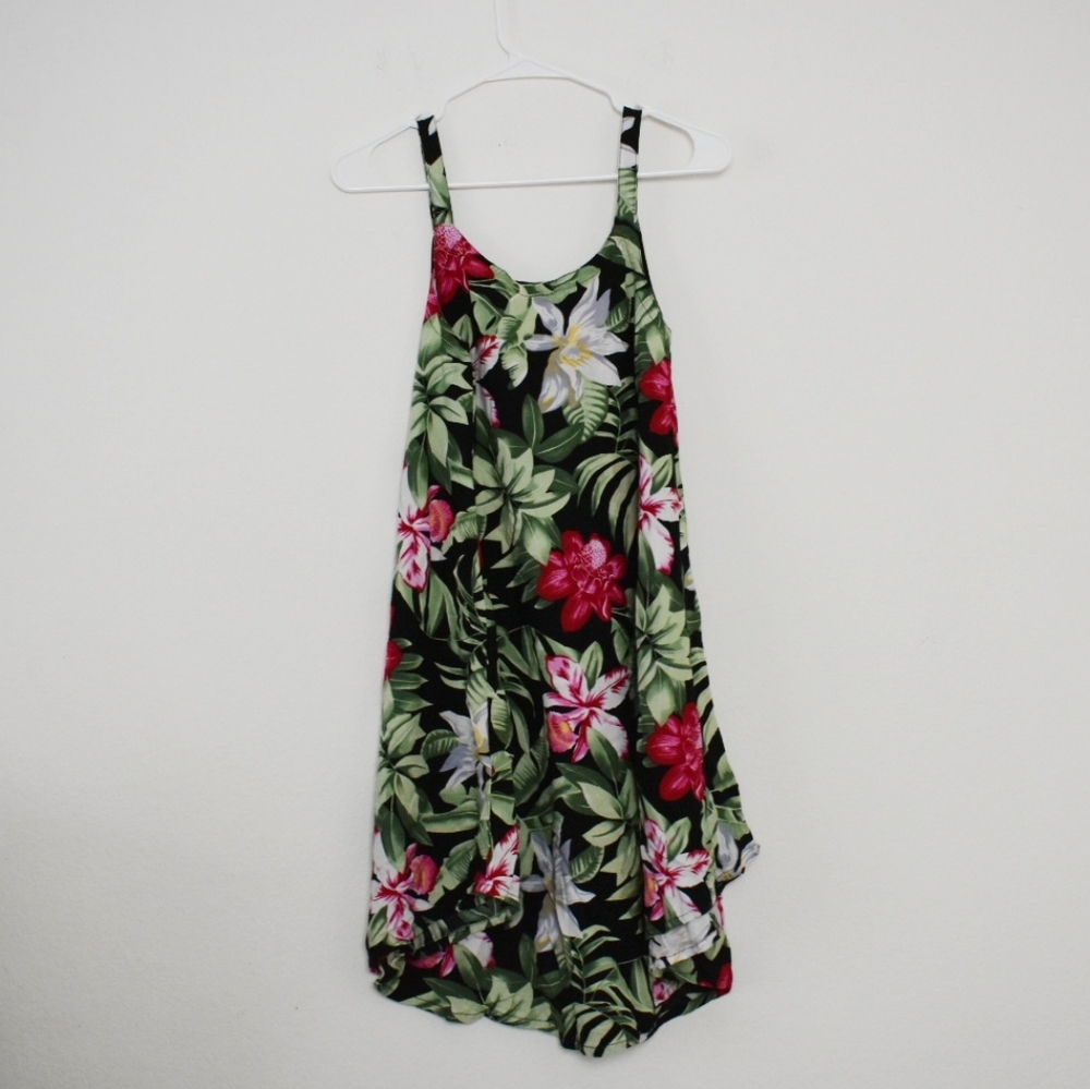 Bodacious Lombok Dress Khaki Hibiscus main image 0